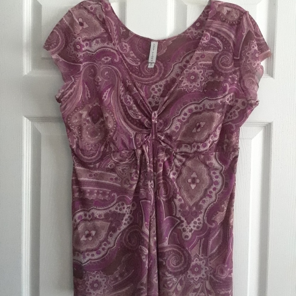 Multi color short sleeve top
